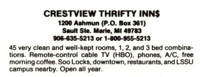 Budget Host Crestview Inn (Crestview Motel, Thrifty Inn$) - Vintage Postcard